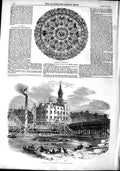 Original Old Antique Print 1851 Victoria Bridge Glasgow Brassey Testimonial