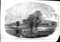 Original Old Antique Print 1851 Exhibition Building Hyde Park Kensington 19th