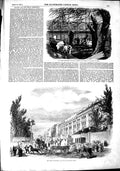 Old Antique Print 1851 Great Exhibition Building Cutting Trees Transept 19th