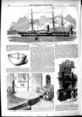 Old Antique Print 1851 Turkish Ship Feiza Barri Southampton School Earth 19th