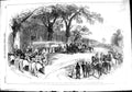 Old Antique Print 1851 Reception Queen England Great Exhibition Building 19th