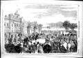 Old Antique Print 1851 Great Exhibition Buckingham Palace Queen England 19th