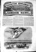 Original Old Antique Print 1851 Gathering Nations Allegorical Design Johannot