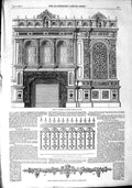 Old Antique Print 1851 Library Design Holland Curtain Cornice Papier Tomb 19th
