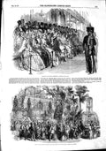 Original Old Antique Print 1851 Great Exhibition Colonization Society Em 19th