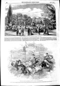 Original Old Antique Print 1851 Soyer Gore House Kensington Batty Hippodrom 19th