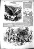 Old Antique Print 1851 Ecca Heights Graham'S Town Colonist Waggon Kaffirs 19th