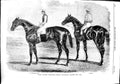 Original Old Antique Print 1851 Horse Racing Dutchman Voltigeur York Victorian