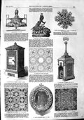 Original Old Antique Print 1851 Parquet Floor Hall Stove Brule-Parfum Designs