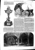 Original Old Antique Print 1851 Malayan Tapir Dalrymple Crypt Guildhall 19th