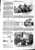 Old Antique Print 1851 Lyceum Theatre Gurney Machinery Gurrey Tabernacle 19th