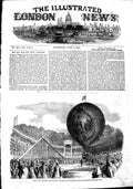 Original Old Antique Print 1851 Hampton Erin-Go-Bragh Balloon Batty Kensington