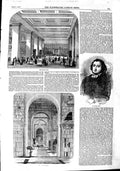 Original Old Antique Print 1851 Portrait Jules Janin British Museum Rooms 19th