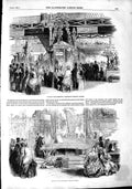 Old Antique Print 1851 Constantin'S Artificial Flowers Lounge Piano Music 19th