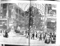 Original Old Antique Print 1851 Interior Great Crystal Palace Transept London