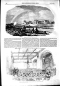 Old Antique Print 1851 Philanthropic Farm Redhill School Indigent Blind 19th