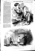 Original Old Antique Print 1851 Mademoiselle Cruvelli Beethoven Fideli Victorian