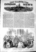 Old Antique Print 1851 Queen England Costume Ball Prince Albert Granville 19th
