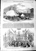 Old Antique Print 1851 Musical Festival Chelsea College Hospital Wesleyan 19th