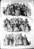 Old Antique Print 1851 Queen England Costume Ball Dragoons Brunnow Leigh 19th