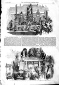 Original Old Antique Print 1851 Pottery Furs Sable Smith Watling Street 19th