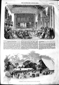 Old Antique Print 1851 Floral Exhibition Wells Cheltenham Stafford House 19th