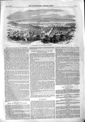 Original Old Antique Print 1851 San Francisco America Yerba Buena Island 19th