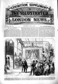 Original Old Antique Print 1851 Great Exhibition Queen England People Victorian
