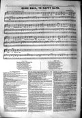Original Old Antique Print 1851 Sheet Music Come Back Happy Days Charles Mackay
