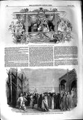 Original Old Antique Print 1851 Queen Majesty Theatre Royal Box Opera Florinda