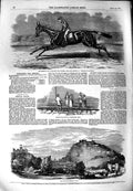 Original Old Antique Print 1851 Horse Brother Elthiron Newmarket Beeston Castle