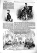 Original Old Antique Print 1851 Royal Italian Opera Queen Le Rachel Valeria