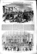 Old Antique Print 1851 Five Shilling Day Great Exhibition Horses Carriage 19th