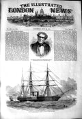 Original Old Antique Print 1851 Alderman Salomons Spanish Ship Ysabel C 19th