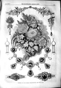 Original Old Antique Print 1851 Jewels Great Exhibition Je 19th