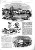 Original Old Antique Print 1851 Russian River Iew Native Women California Lynch