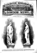 Original Old Antique Print 1851 Gree Slave Women Ladies Statue Hira Victorian