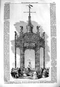 Original Old Antique Print 1851 Iron Dome Coalbrookdale Company Collard Pia 19th