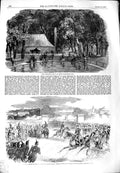 Original Old Antique Print 1851 Fete St. Cloud Refreshment Tent Trocadero Siers