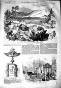 Original Old Antique Print 1851 War Kaffraria Royal Belgian Yacht Club Richmond