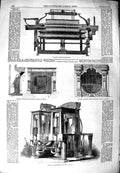 Old Antique Print 1851 Harrison'S Power-Loom Steam-Engine Prismatic Tubes 19th