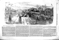 Original Old Antique Print 1851 Inauguration Paris Nantes Railway Train Railway