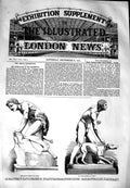Original Old Antique Print 1851 Ancient Briton Greek Hunter Sculpture Gibson