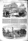 Old Antique Print 1851 Norwegian Railway Christiania Khatmandham Nepual 19th