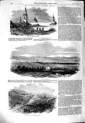 Original Old Antique Print 1851 Euphrates India Orsova Bussorah Constantinople