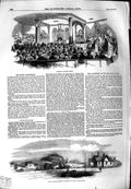 Original Old Antique Print 1851 Interior Crathie Church Balmoral Model Cottages