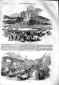 Original Old Antique Print 1851 Highland Clans Farquharson Children Ball 19th