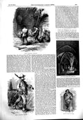 Old Antique Print 1851 French Agriculture Winnowing Labourer Crypt Gerard 19th
