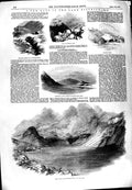 Original Old Antique Print 1851 Lake District Stockley Wast Crummock Water 19th