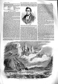 Original Old Antique Print 1851 Reid Governor Malta Queen Ship Meander Magellan
